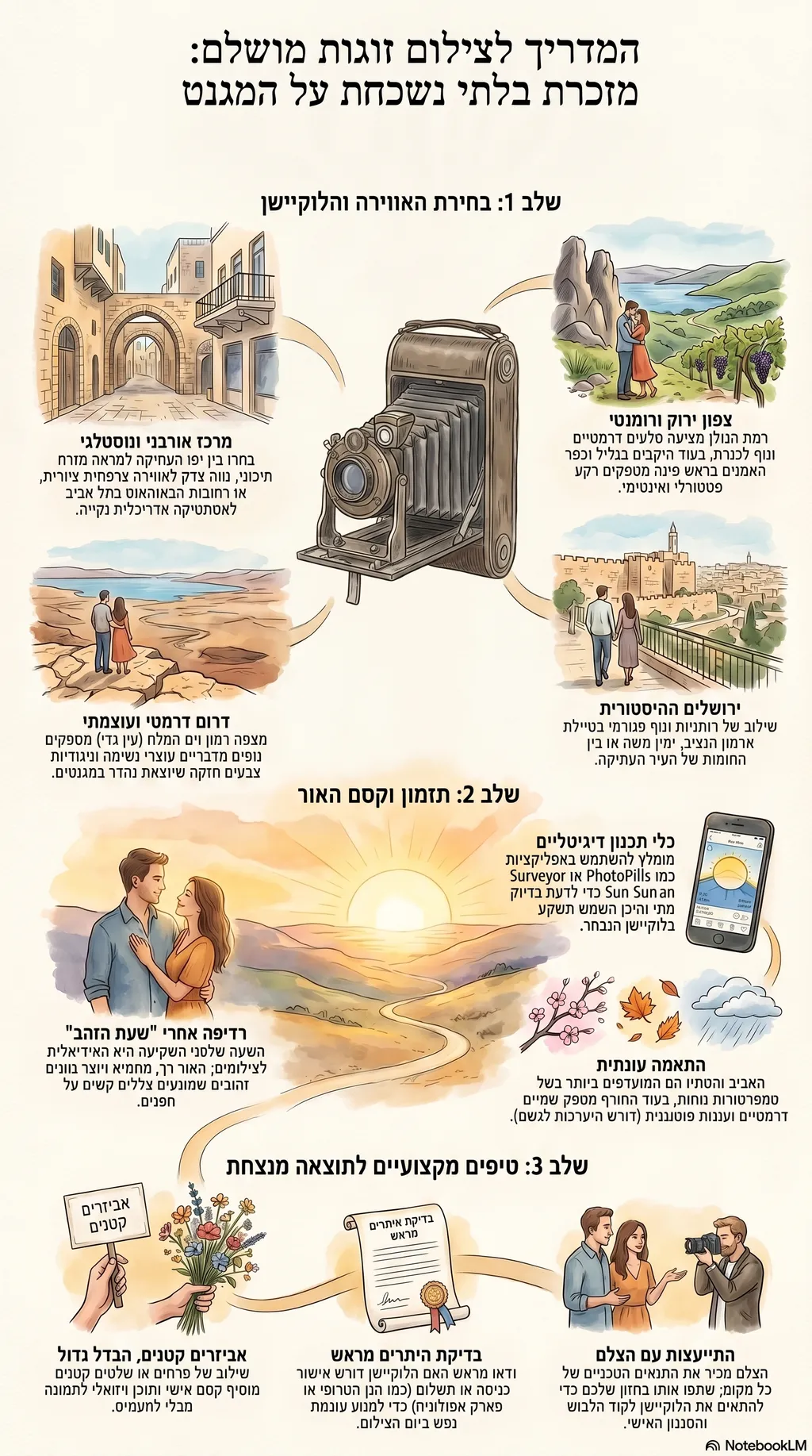 אינפוגרפיקה: כל מה שצריך לדעת על צילום זוגות למגנטים