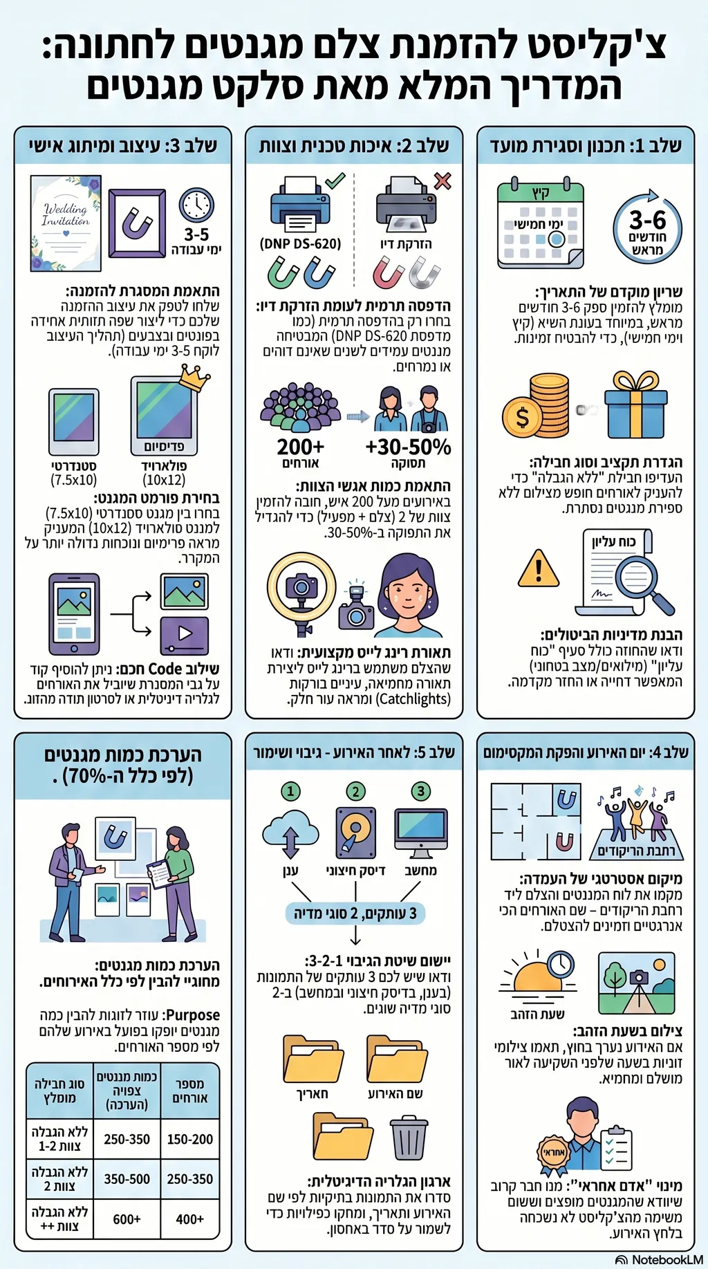 אינפוגרפיקה: כל מה שצריך לדעת על רשימת משימות לחתונה